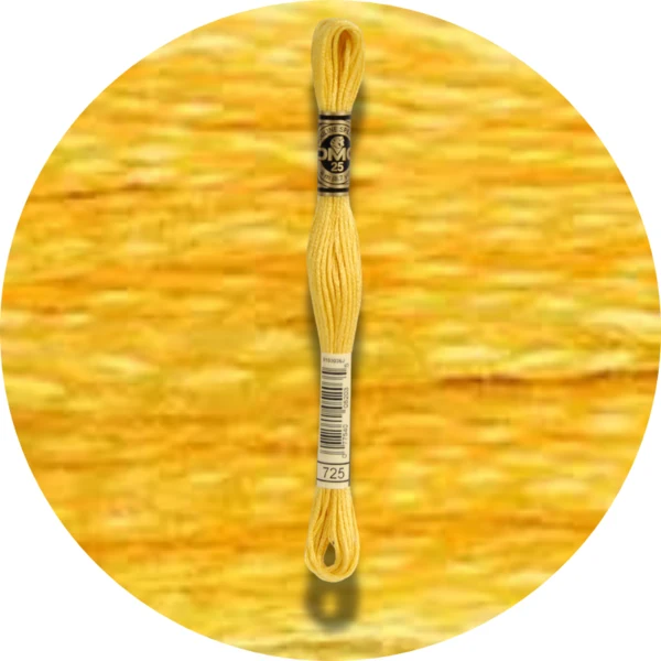 DMC Mouliné Spécial 25 Broderigarn, Ensfarvet, Røde/Gule/Orange nuancer